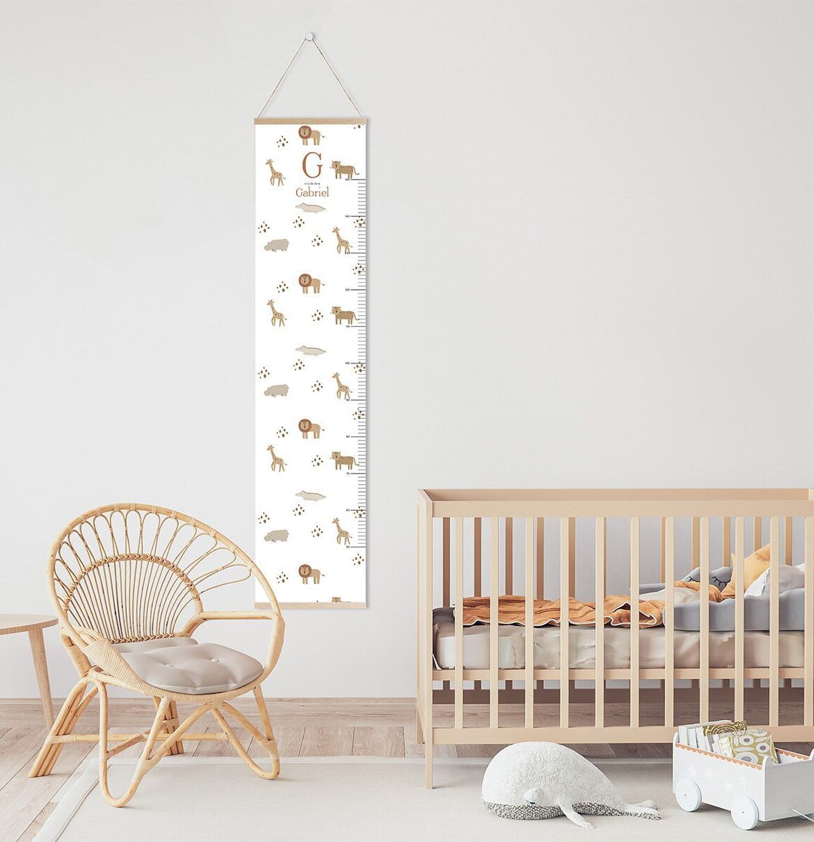 Toise enfant en bois - DIDA - Animaux marins - Toise murale pour la chambre des enfants et bébé Toise enfant en bois - DIDA - Animaux marins - Toise murale pour la chambre des enfants et bébé