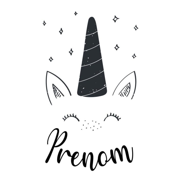 sticker-fille-motif-licorne