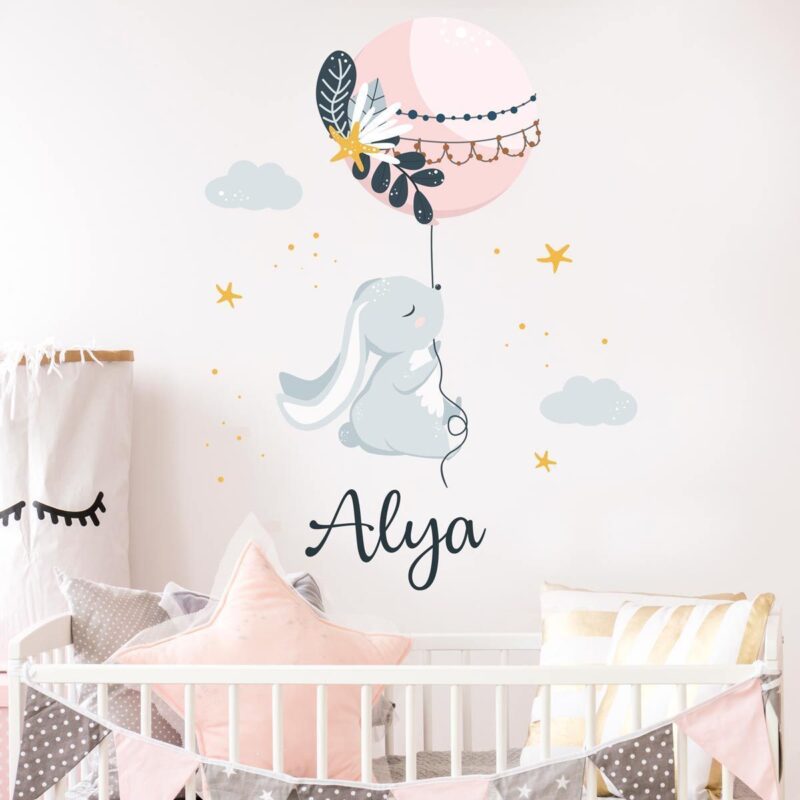 sticker-lapin-boheme-bébé