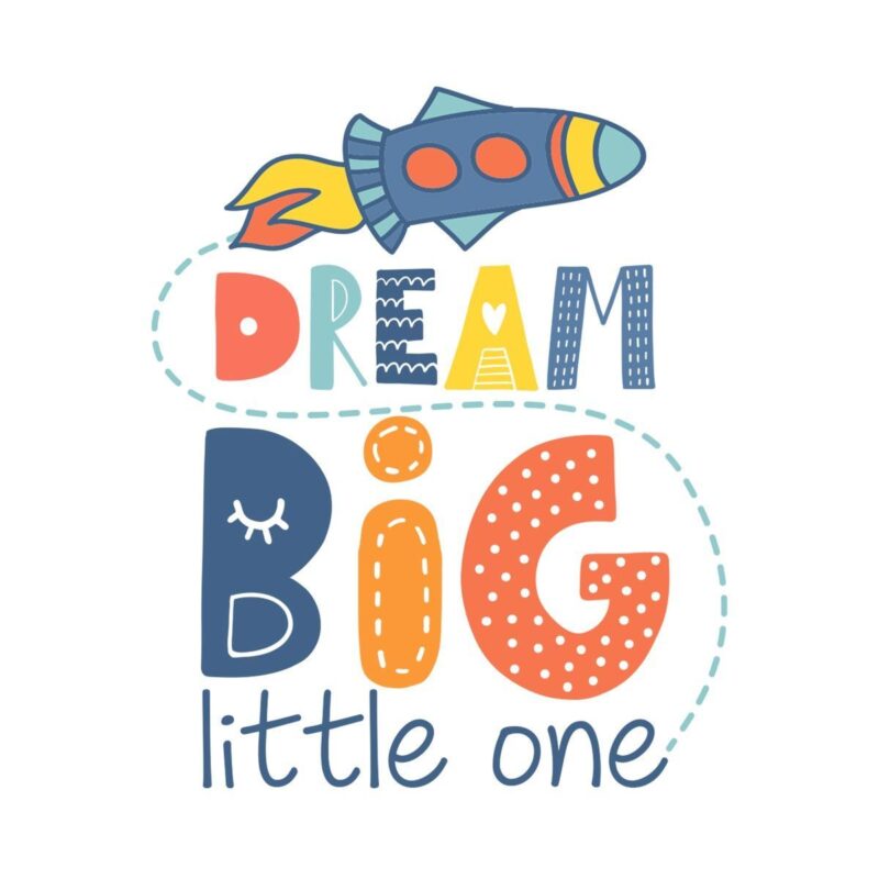 Sticker chambre enfant coloré Dream Big – Image 2