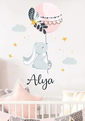 Autocollant Mural Personnalisable Pour Bébé/enfant, Prénom Au Choix - Décor Chambre, Déposable