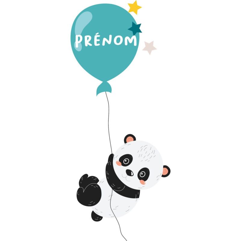 Sticker panda prénom bébé – Image 2
